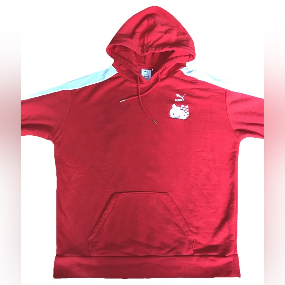 Puma x Hello Kitty Red White Hoodie Milk Graphic Woman’s XS